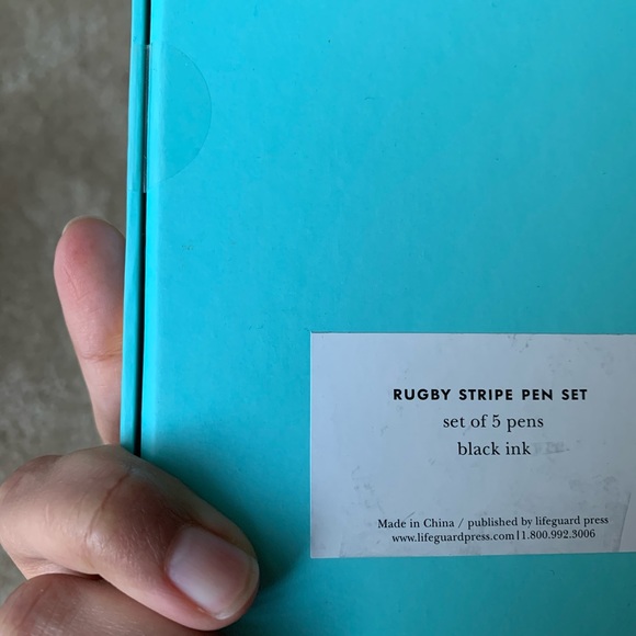 NWT Kate Spade Rugby Stripe Pen Set - Picture 6 of 6